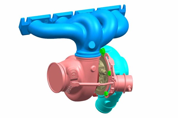Edelstahl Turbokruemmer für EA113 - EA888 Gen2 Plattform Volkswagen 1050 GradC Garrett G-Serie