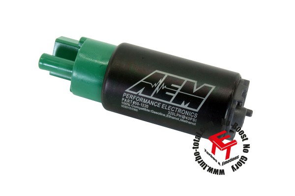 AEM 320lph E85 High Flow Kraftstoffpumpe mit Versetztem Einlass 50-1220