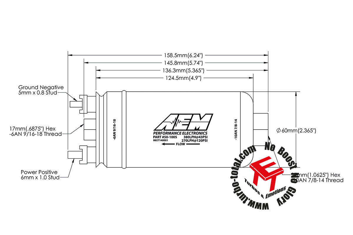 AEM 400lph High Flow 044 Fuel Pump 50-1005