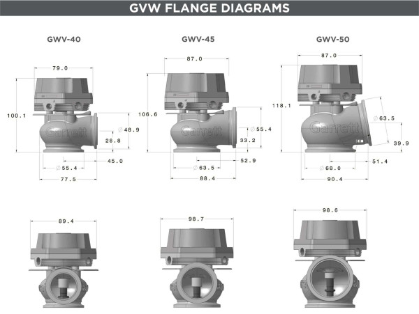 Einlass Anschweißflansch für Garret GVW-45 894649-0001